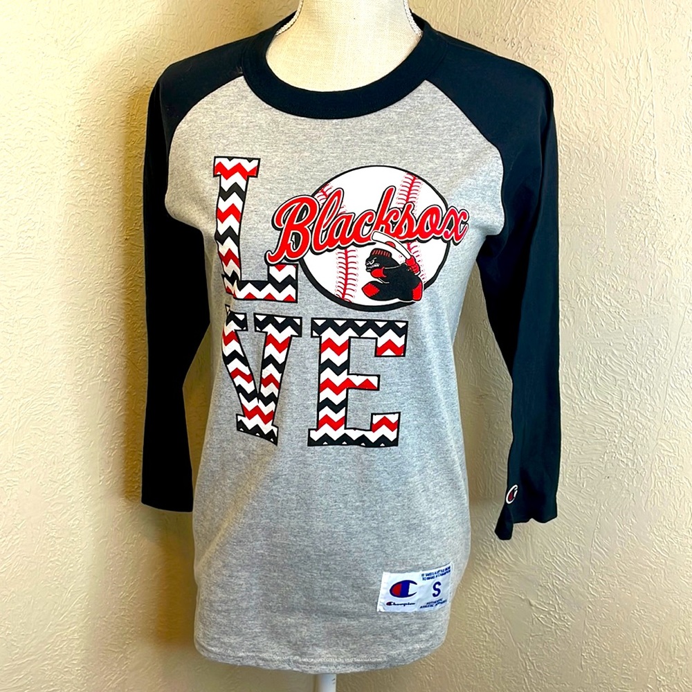 Champion I Love Black Sox Long Sleeve Shirt